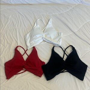 Women’s backless sports bras 3 pack